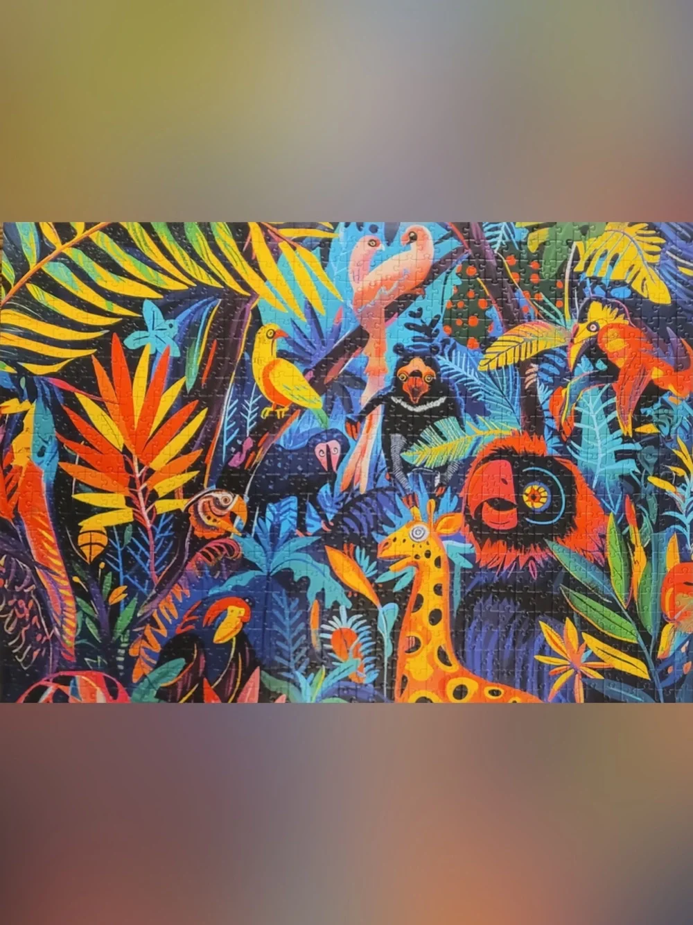1000-Piece Jungle Animals Puzzle - Vibrant Multicolor